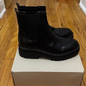 *Brand New* Marc Fisher Padmia Black Leather Boots